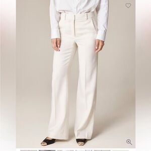 NWT J.Crew | Carolina pant in wool-blend flannel | Ivory | Size 10